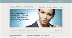 Desktop Screenshot of maddocksclarke.com